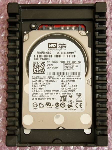 ★即決★使用時間極少★ WesternDigital WD VelociRaptor WD1600HLFS 160GB 10000rpm (2)