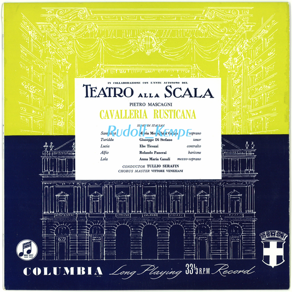 英Columbia 33CX1182/3　マスカーニ「カヴァレリア・ルスティカーナ」　カラス　セラフィン　ミラノ・スカラ座管