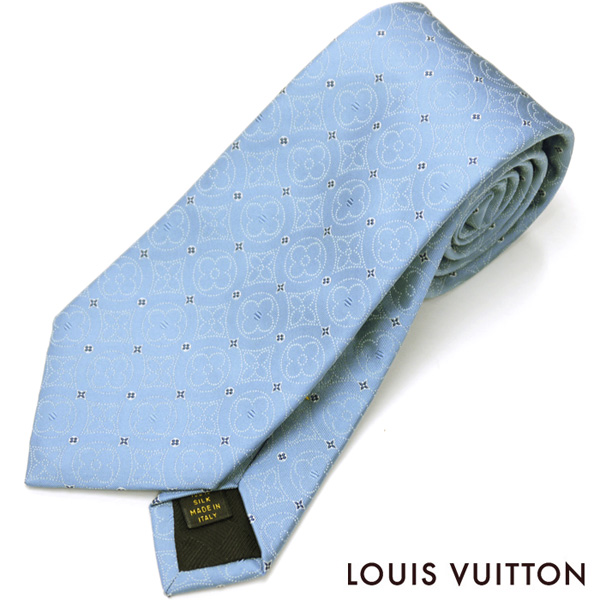 新品/ルイ・ヴィトン/LOUIS VUITTON/ネクタイ/モノグラム/ブルー