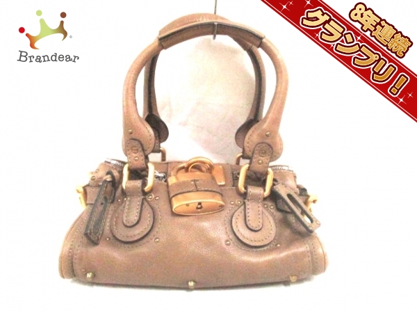 クロエ ハンドバッグ ミニパディントン ベージュ レザー Chloe