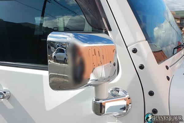 メッキパーツ ドアミラーカバー カメラ穴有り 1台分 JEEP ラングラーJK用