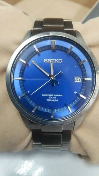 メンズ 美品・稼働 SEIKO セイコー 7B52-0AF0 ソーラー メンズ 腕時計