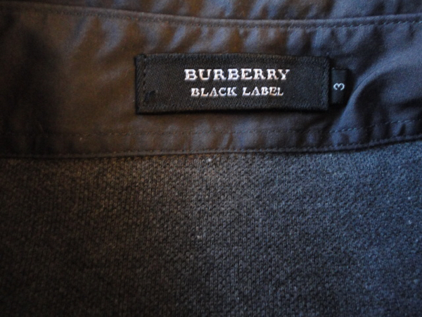 BURBERRY BLACK LABEL Size 3 ポロシャツ チャコールグレー