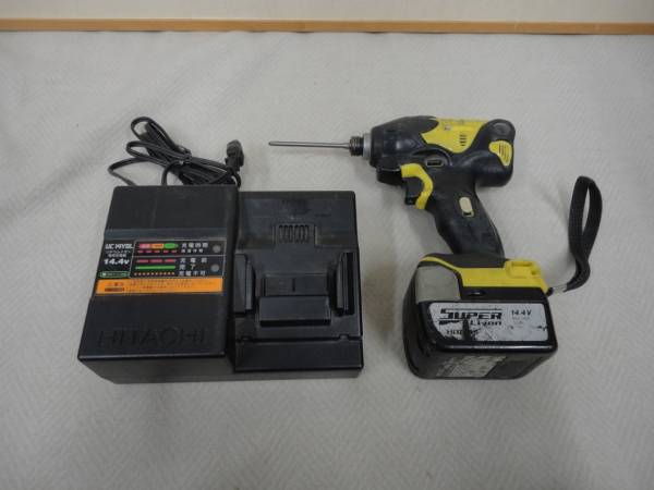 HITACHI 日立工機 コードレスインパクトドライバ WH14DSL バッテリ BSL1430 充電器 UC14YSL 電動工具 作業道具 DIY