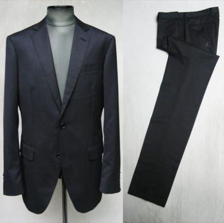 品質保証，格安 在庫処分 ウォッシャブル 春夏用スリム2釦シングルスーツ ネイビーグレー 織り柄ストライプ 180-8Drop Y7相当(Lサイズ)｜売買されたオークション情報、yahooの商品情報をアーカイブ公開 - オー Lサイズ