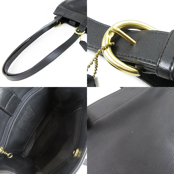 コーチ COACH レザー ショルダーバッグ 4157 ブラック 黒 トート 北β