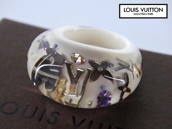 美品 ルイヴィトン バーグアンクルージョン M66078/LK1029 リング 指輪 sizeS/白 ◎ ■■ ☆ hfb2