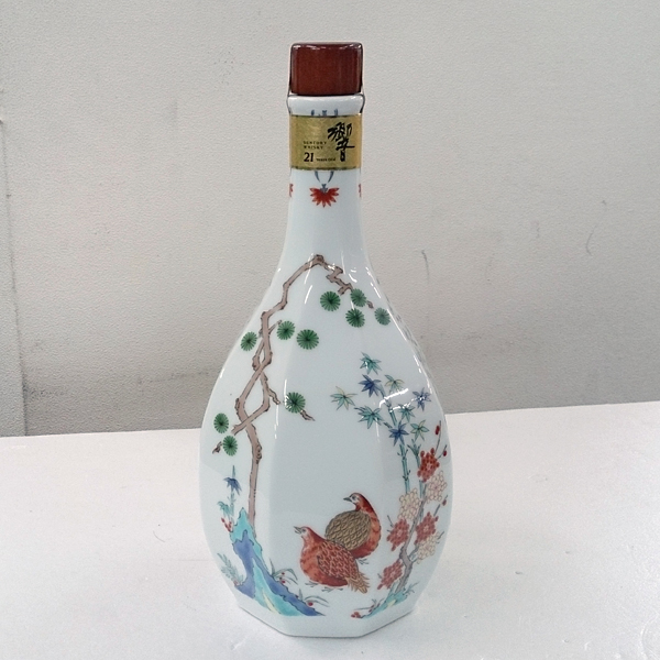 古酒】 レア 未開栓 サントリー ウイスキー 響 21年 有田焼 色絵松鶴梅