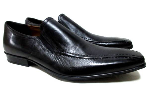 1円モデロMODELLOローファー美品マドラス25.5cmスリッポン41レザーシューズ本革ヒールブーツ革靴ビジネスシューズ黒ブラック古着ビンテージ