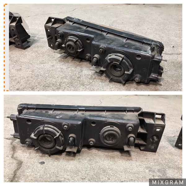 S13 シルビア 角目 ヘッドライト クリアーレンズ 加工品 ジャンク