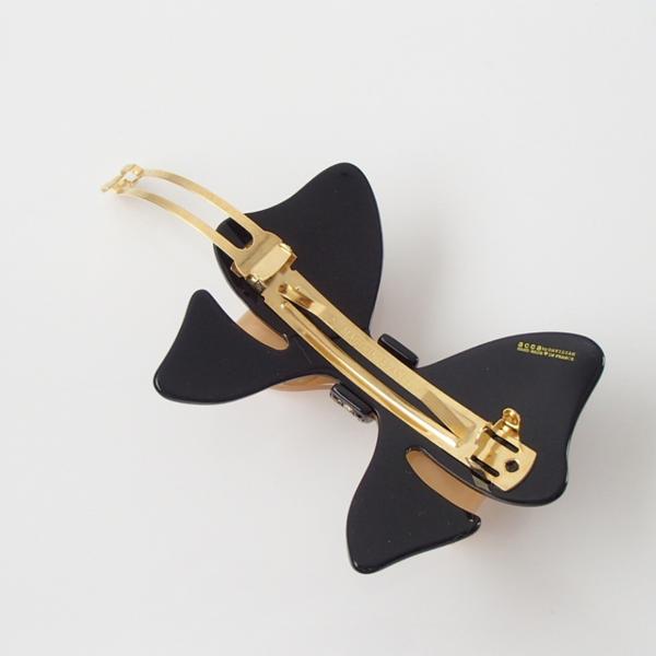 ◎accaアッカ ベリービジューロングバレッタ、ビジューリボンバレッタ  