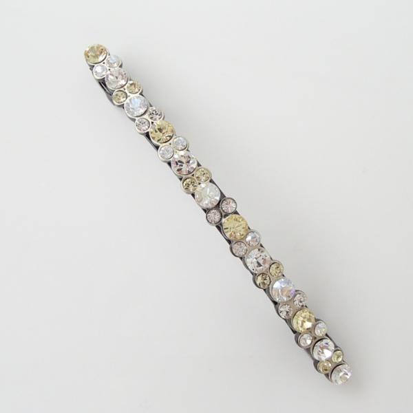 ◎accaアッカ ベリービジューロングバレッタ、ビジューリボンバレッタ  