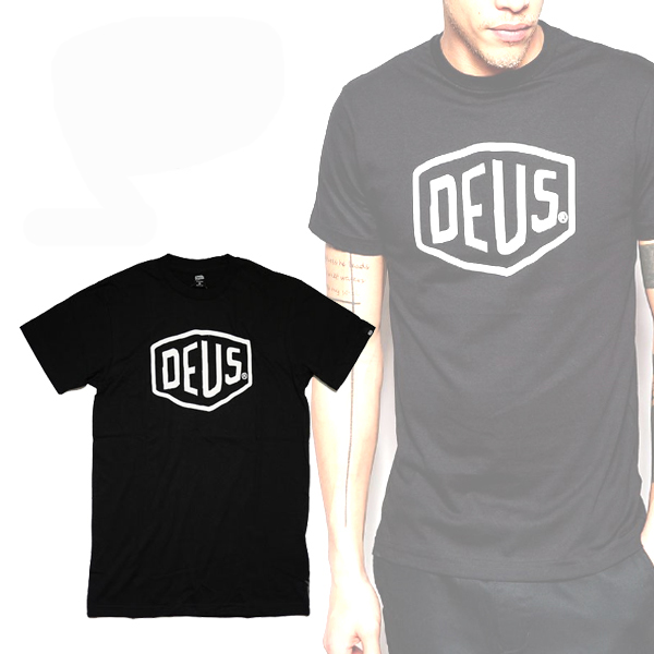 限定セット 1円~ 新品 未使用【Deus ex Machina デウス エクス マキナ】1001 VENICE ADDRESS & SHIELD T-SHIRT 2枚set[D02黒色+04紺色L寸]