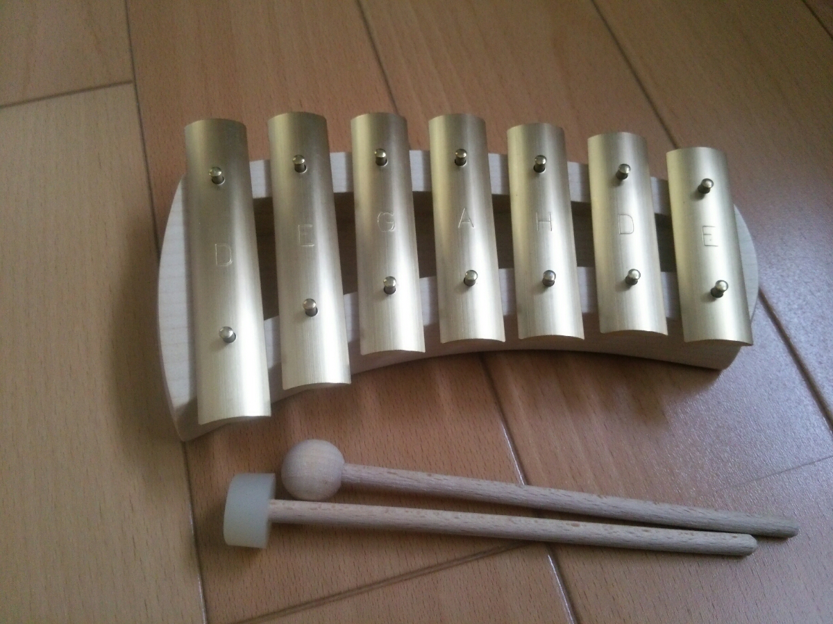 AURIS 鉄琴 7音 箱・説明書・マレット2本付き AURIS 鉄琴 7音 箱・説明