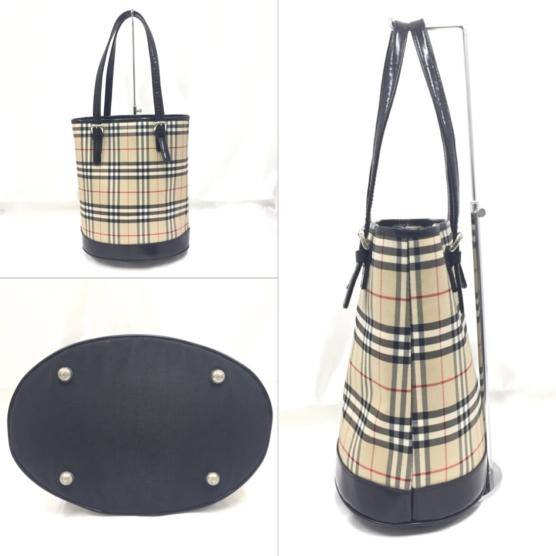 Buberrys バーバリーロンドン ブルーレーベル ノバチェック バケツ バッグ レディース 000476