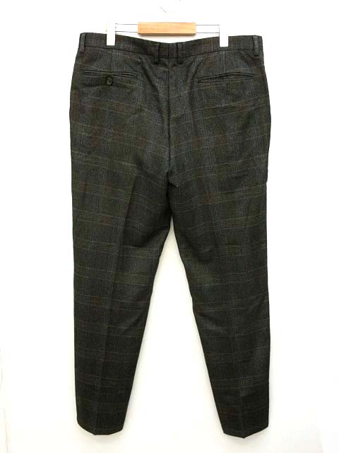 エトロ メンズ チェック柄ウールスラックスロングパンツ ETRO 44の