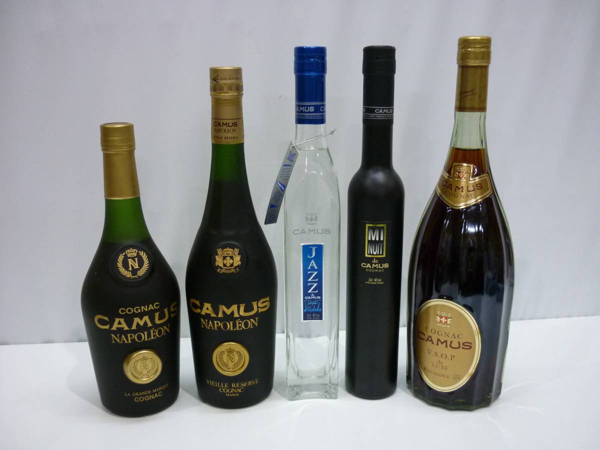 Y22620 古酒 CAMUS カミュ ナポレオン VSOP等 5本おまとめセット 未開