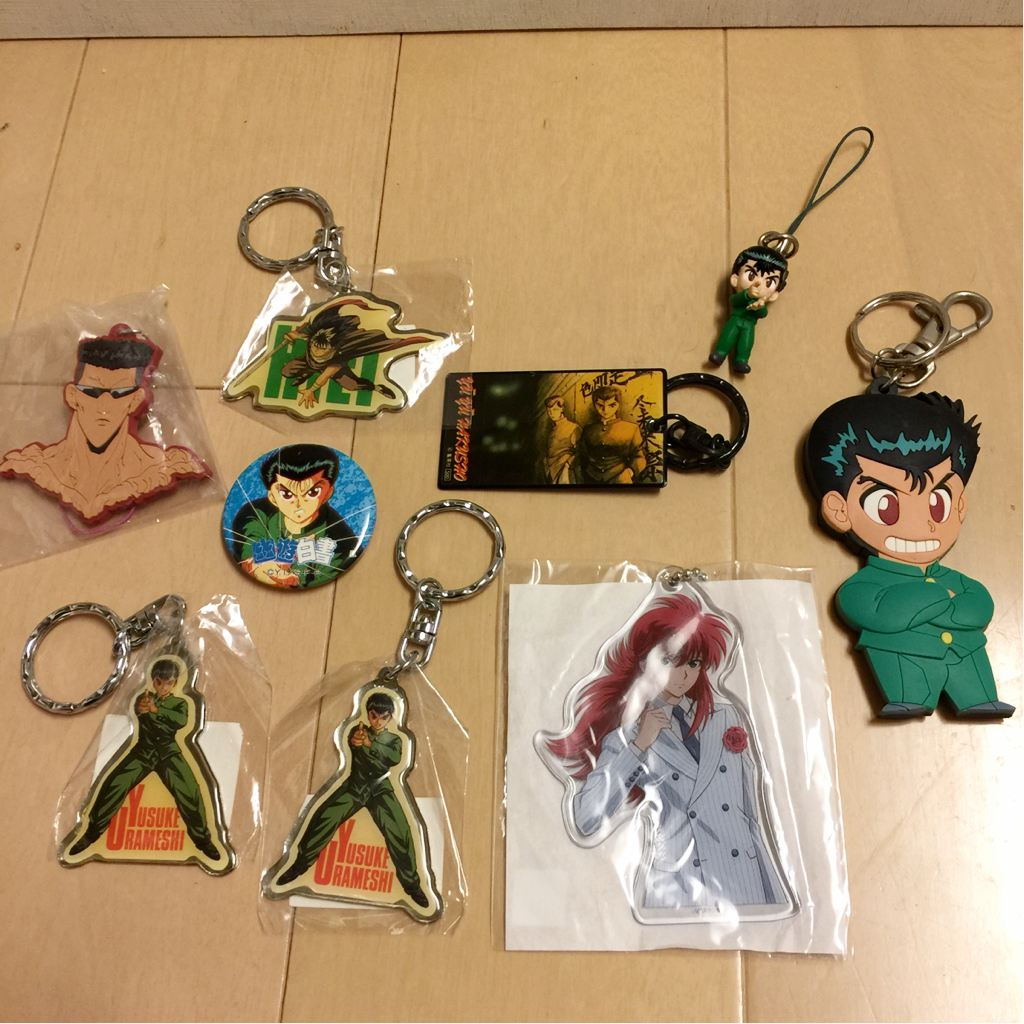 ★大量！当時物！新品有り！幽遊白書 アクリル キーホルダー ラバー キーホルダー 缶バッチ 飛影 蔵馬 幽助