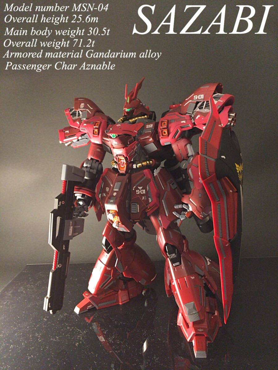 1⁄100 1/100 MG サザビーver.Ka 徹底改修完成品 LEDユニット搭載