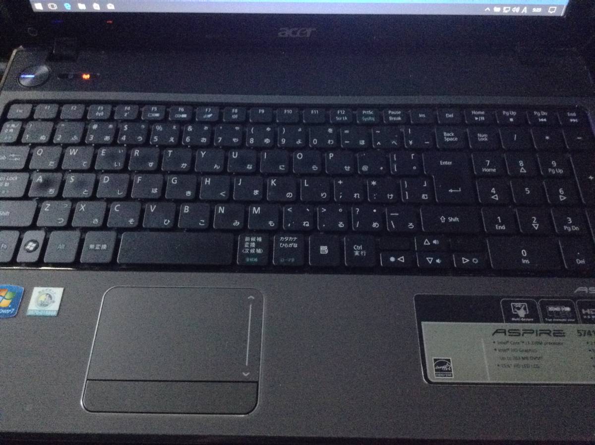 現状BIOS起動済acer Aspire 5336 PEW72 Celeron Dual-Core T3500 2GB
