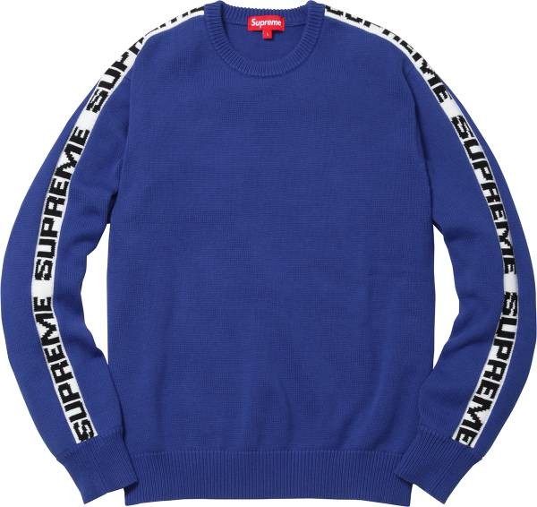 ◆ 国内正規 supreme シュプリーム 17ss 新作 Sleeve Stripe Sweater コットン カラー　ニット M　box 美品