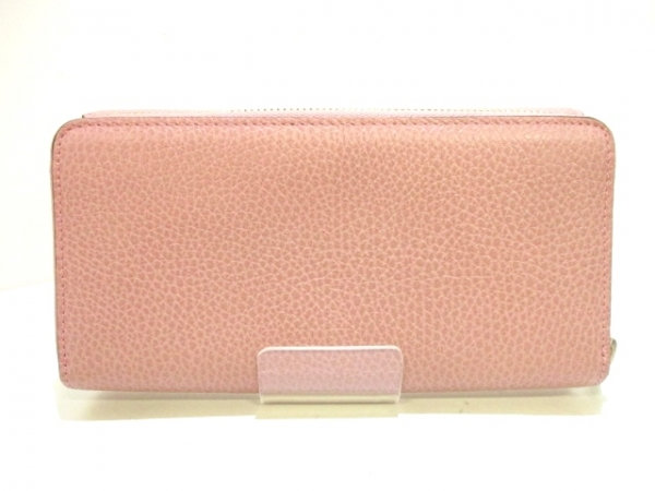 グッチ GUCCI 財布 長財布 レザー ピンク 449397 ダブルG 美品 グッチ 