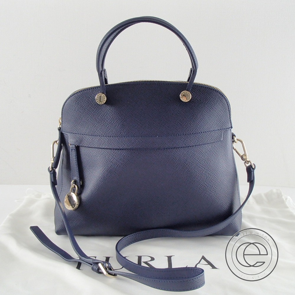 即決◇Furla フルラ PIPER M パイパー M ネイビー 2WAYショルダー 