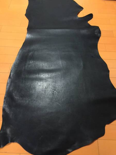 牛ヌメ●サドルレザー●厚み約2ミリ●黒●145ds