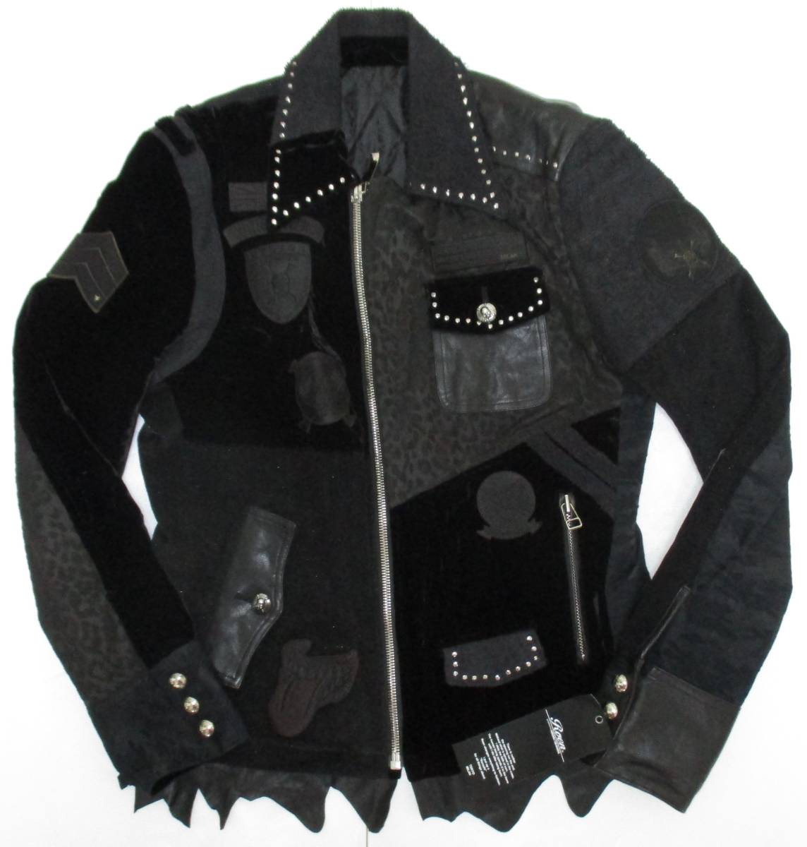 新品 本物 Roen ロエン 46 レザー 絹 羊革 ジャケット 1014