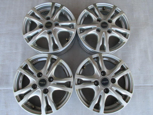 4H 100 4.00B +45 13インチ 社外品 weds ウェッズ TEAD テッド アルミホイール 4本セット +45 13インチ 4H 155&frasl;65R13 NEXEN φ73