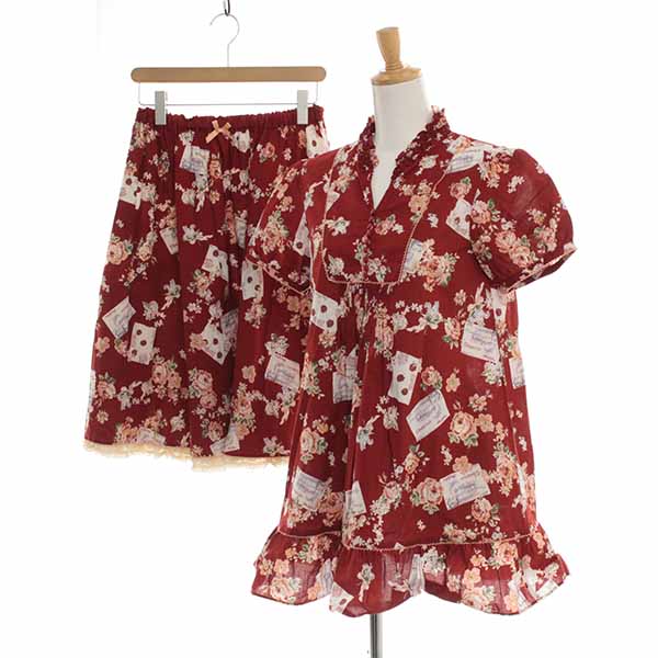 □ PINK HOUSE ピンクハウス セットアップ チュニック スカート 花柄 
