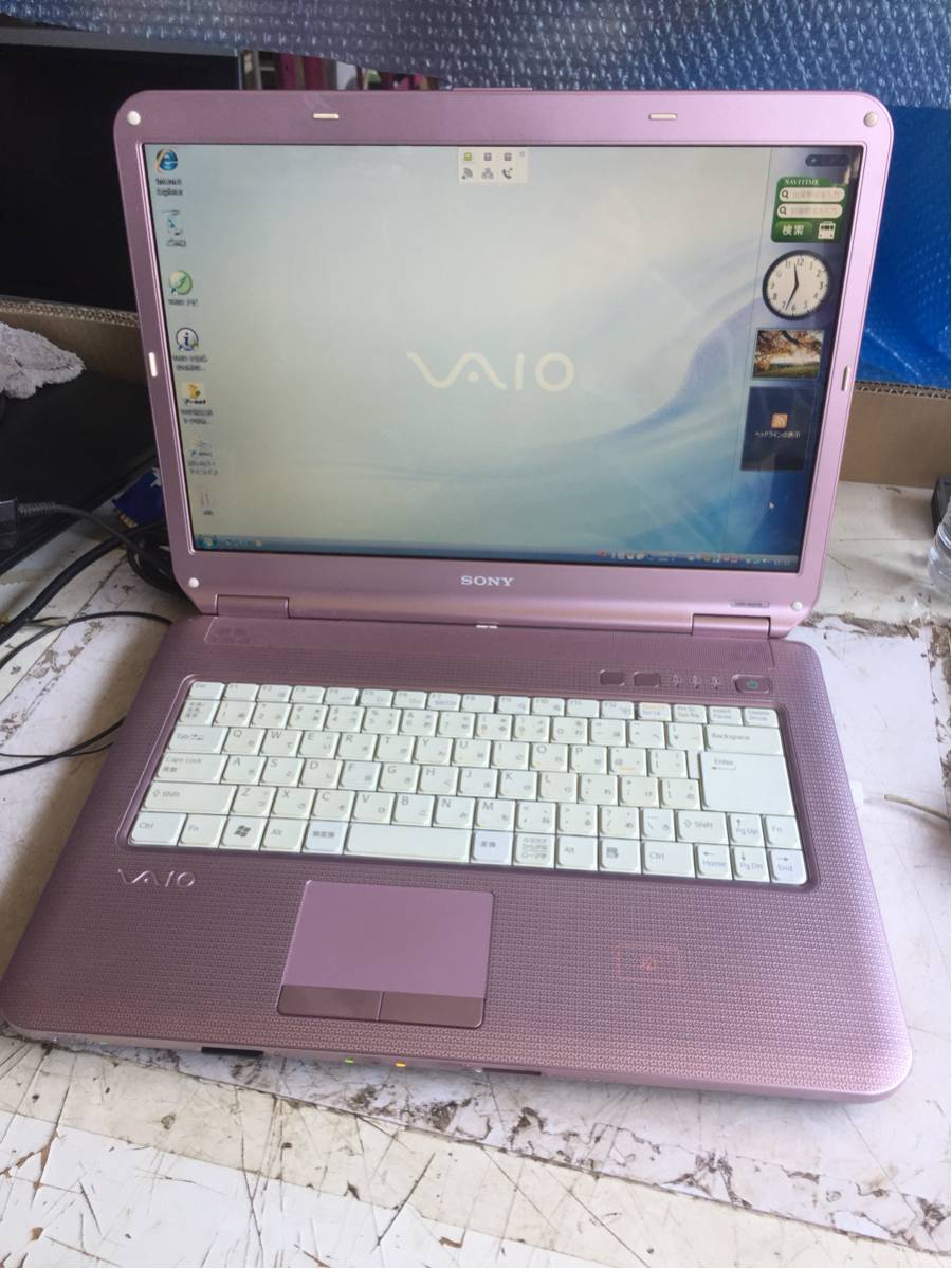 SONY ソニー VAIO バイオ VGN-NS51B (PCG-7151N) ピンク Core2Duo P8600/4GB/320GB/WindowsVista アダプタ付属 NPC603