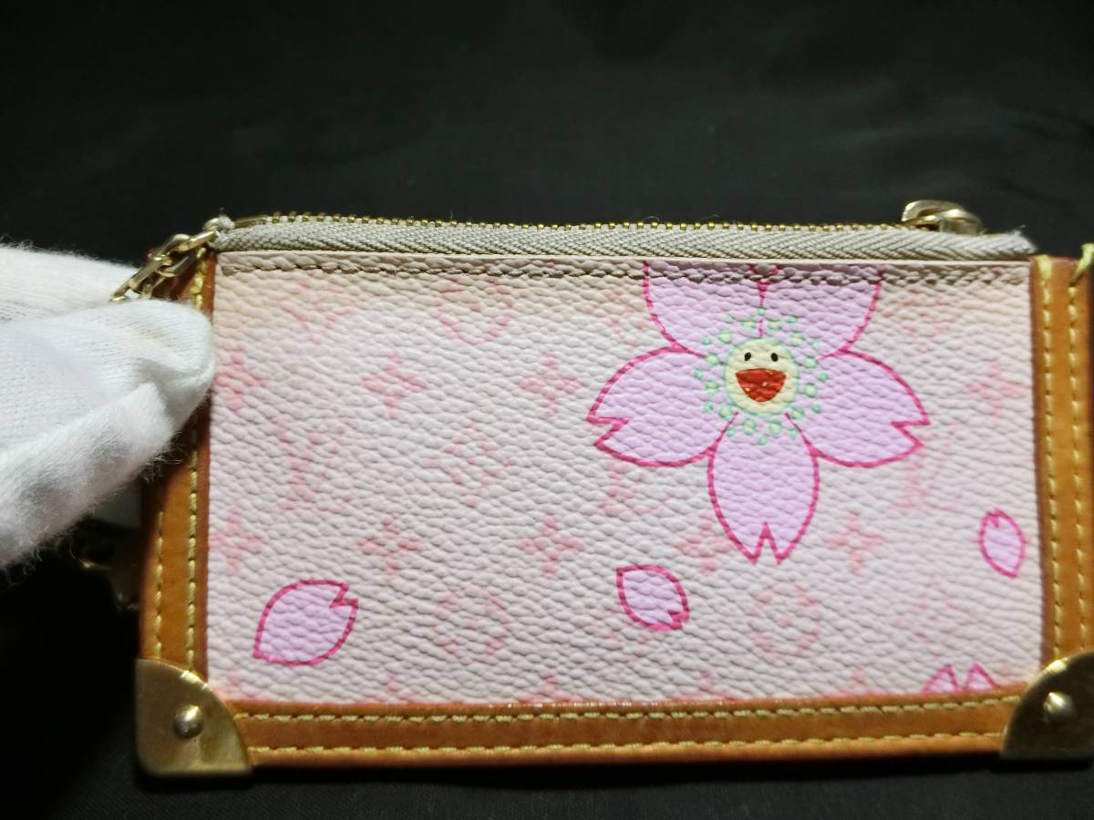 【正規品】 Louis Vuitton ルイ・ヴィトン 小物入れ 村上隆 6.5cm*12.5cm キーリング コラボ B509-009 9/29