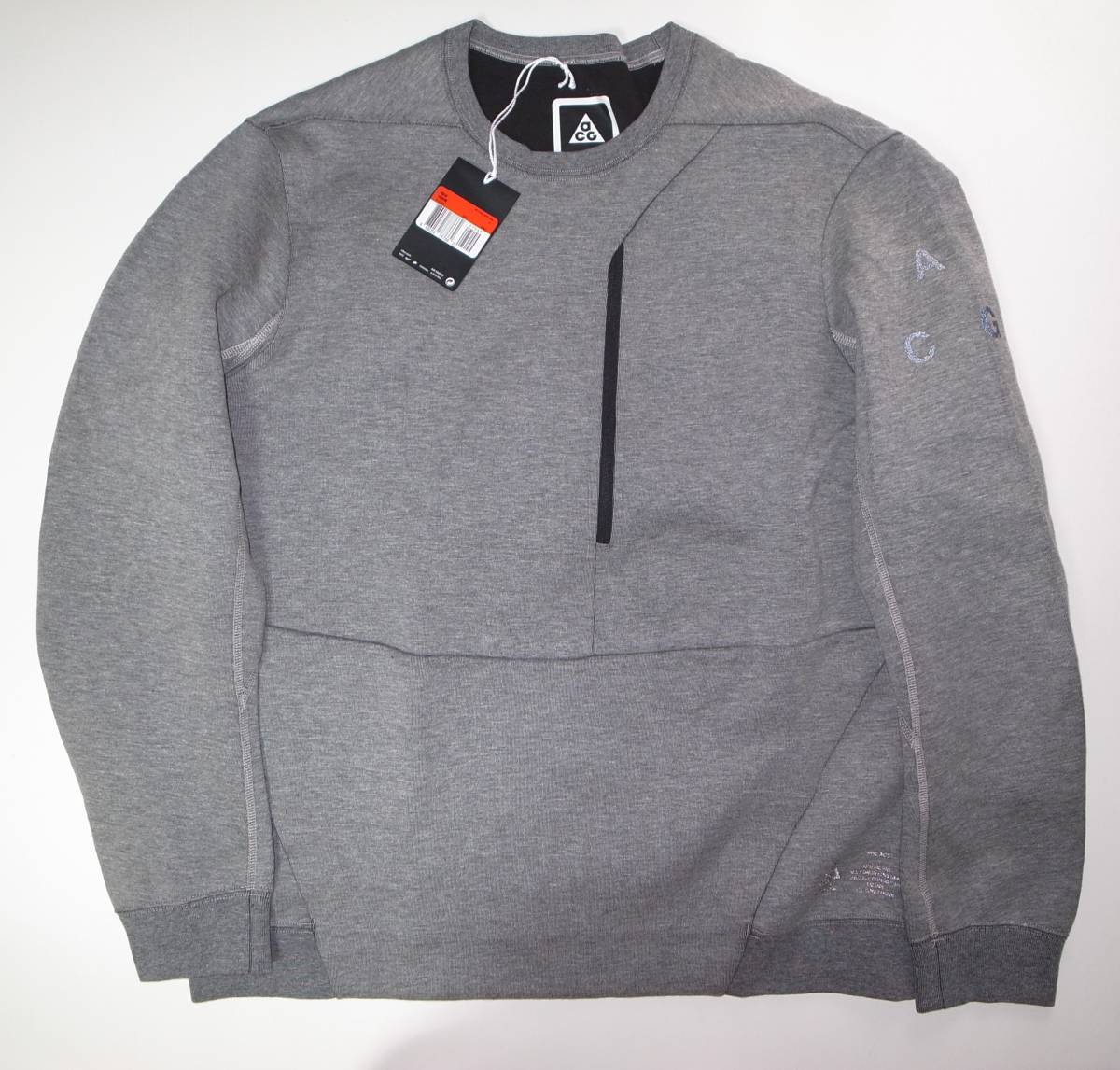 NIKE■ACG Tech Fleece Crew Neck Sweatshirt sizeL grey