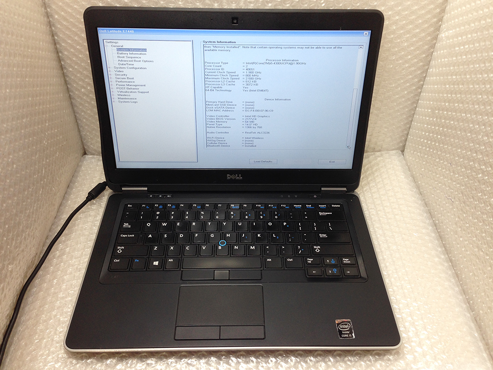 Latitude E7440 Dell Core DELL Intel 8GB ジャンク ノート 1.6GHz i5 