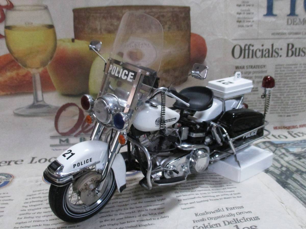 SALE，格安 激レア絶版 フランクリンミント ハーレー 1/10 1976 Harley-Davidson E-Glide Police Cycle 白バイ(オートバイ)｜売買されたオークション情報、yahooの商品情報をアーカイブ公開 - オークファン オートバイ