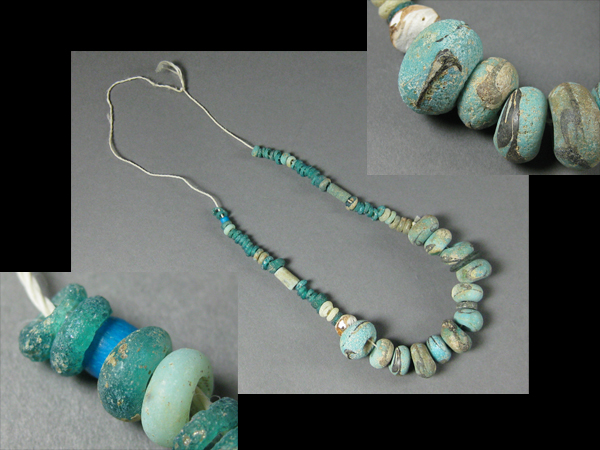 【古玄社】古代美術　古代ガラス造／首飾　CJ9220