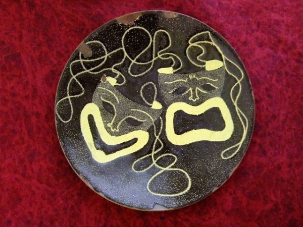 洗い物が減る北欧調ランチプレート2つ仕切り皿 希少◇ビンテージ◇ツー