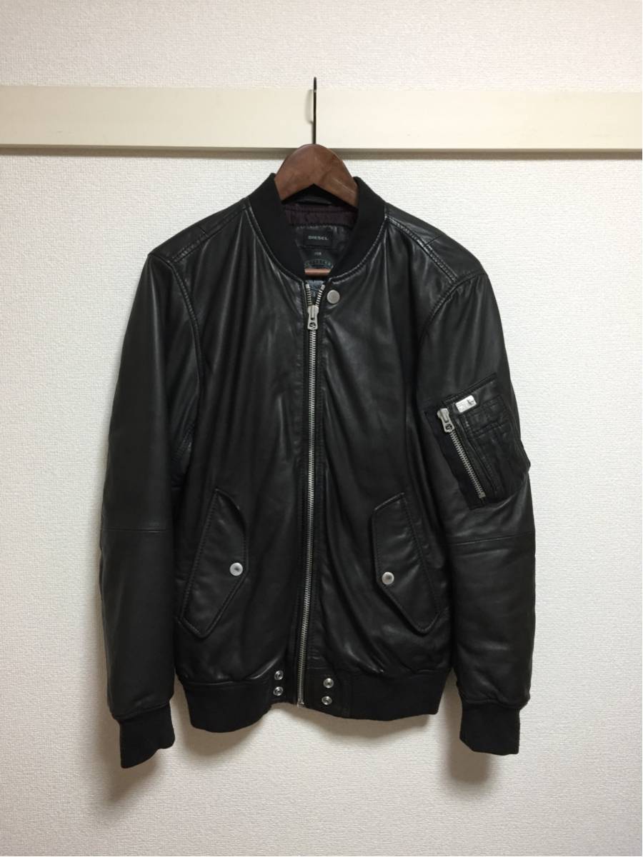 美品 DIESEL レザージャケット ライダース 羊革 ラムレザー 黒 926 □完売 DIESEL SHEEP レザージャケット M DIESEL レザージャケット 羊