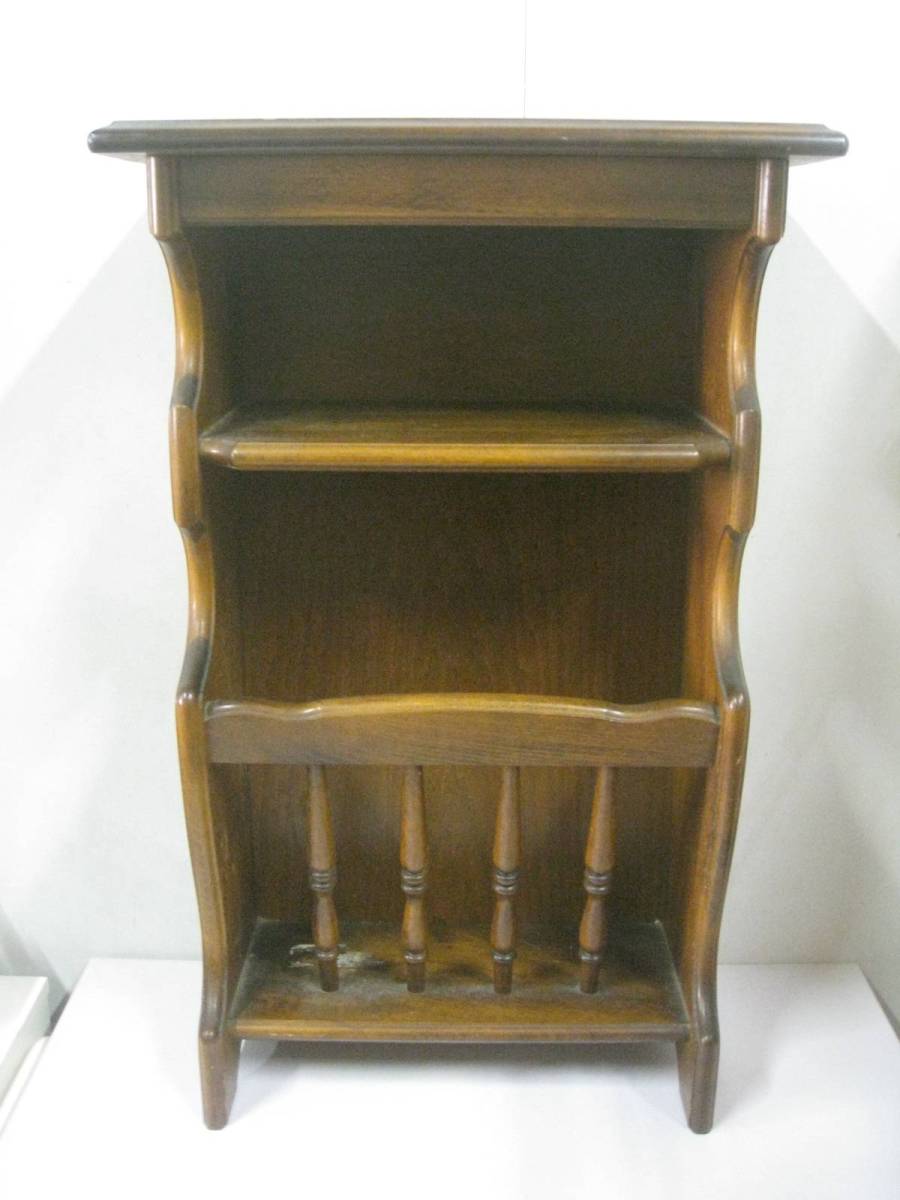 昭和 レトロ アンティーク カリモク 電話台 サイドテーブル 木製