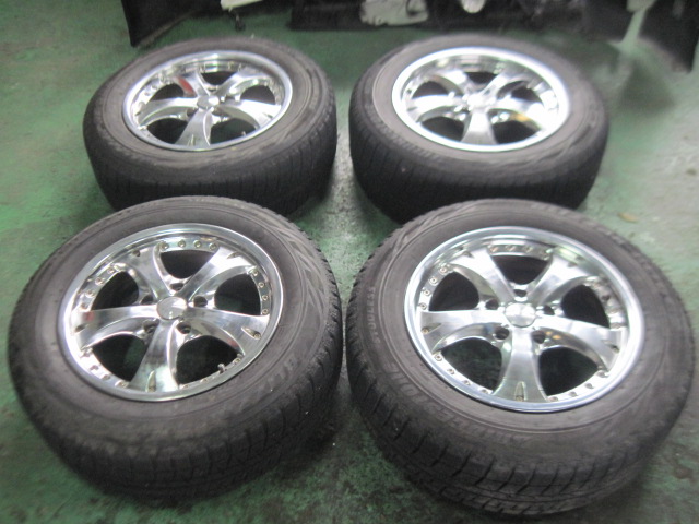 ☆ブリジストンREVO　GZ 215/60R16　メッキホイル 中古4本セット☆