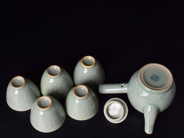 UM27-3中国美術 龍泉窯 青磁 急須 水注 時代物 古物 古玩 唐物 UM27-3