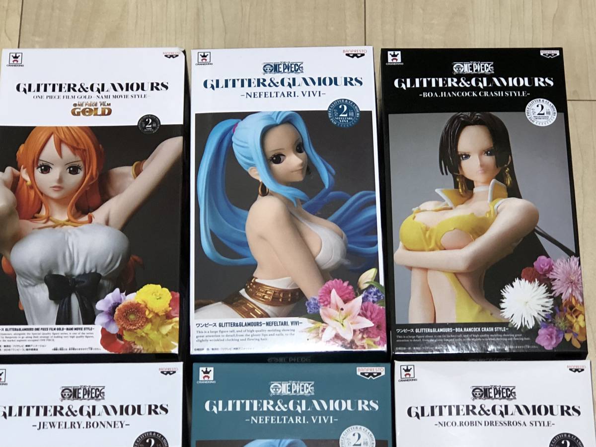 & One Glitter Piece Glamours Banpresto Nami Robin Figure Nico 