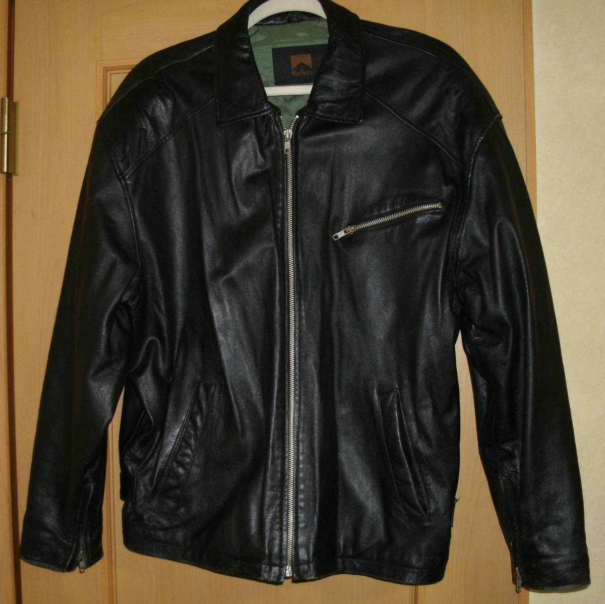 Marlboro　マルボロ　レザーライダースジャケット　古着