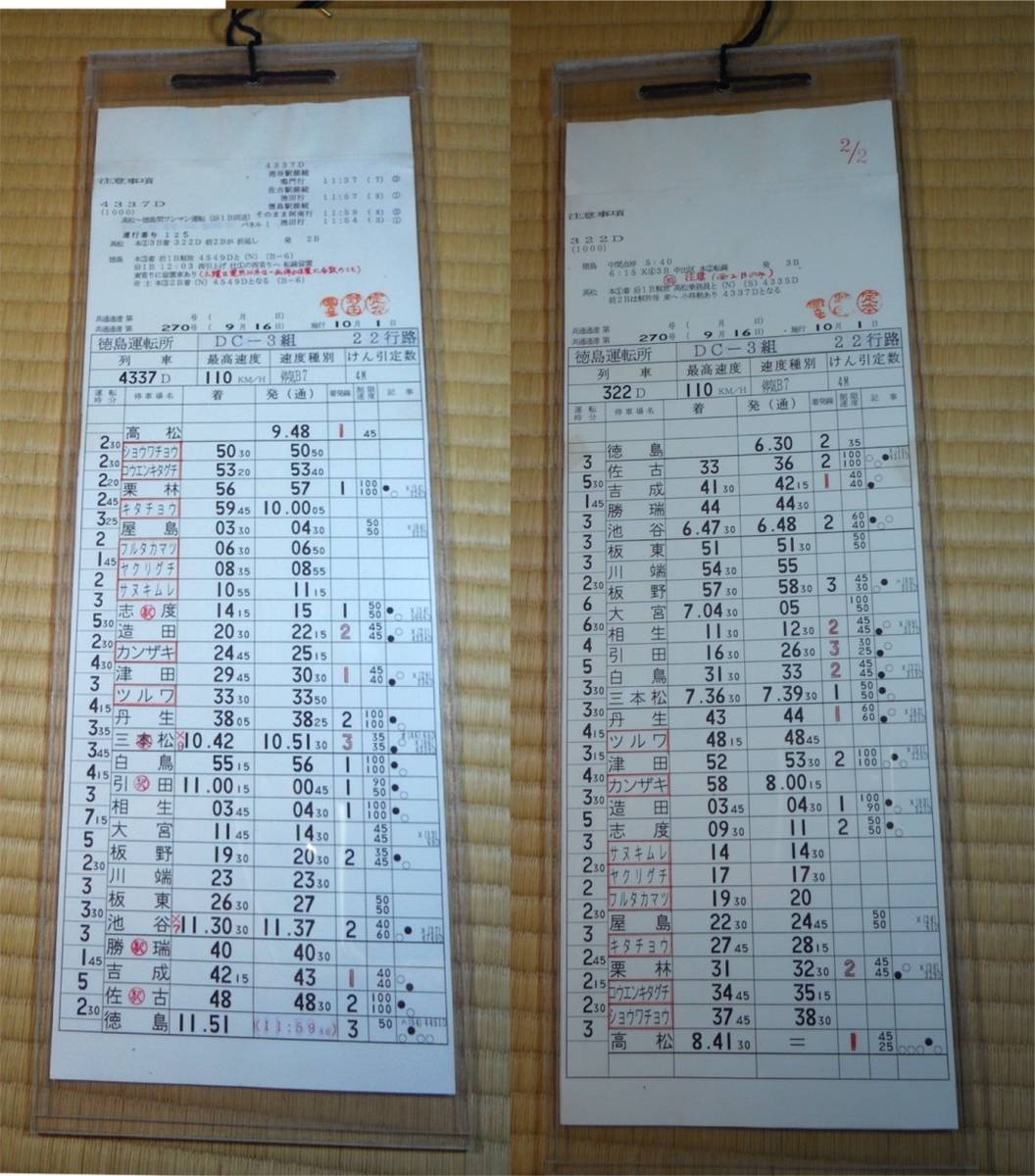 国鉄 ｊｒ スタフ 時刻表 高徳線 徳島 高松 高松 徳島 ケース付き 裏表１枚 列車３２２d ４３３７d 廃品 放出品 売買されたオークション情報 Yahooの商品情報をアーカイブ公開 オークファン Aucfan Com