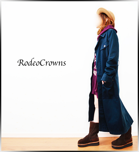 RodeoCrownsロデオクラウンズ☆紺ライナー付きロングコート ブランド別 