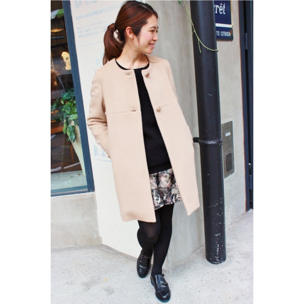 SLOBE IENA スローブイエナ アルパカシャギーノーカラーコート38 