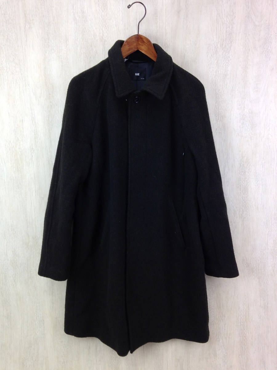 HARE◆コート/M/ウール/KHK