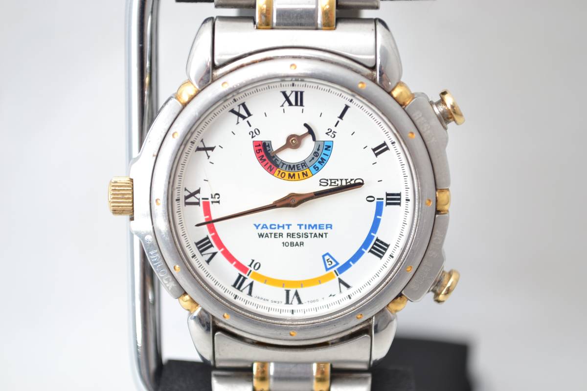 ☆外観キレイ☆SEIKO セイコー YACHT TIMER ヨットタイマー 8M37-7000☆