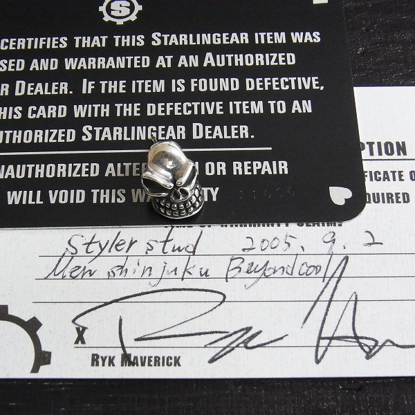 【ギャラ付】STARLINGEAR/スターリンギア スタイラースタッドピアス /UP6